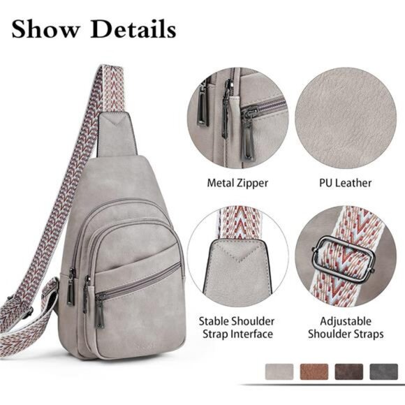 Sling Bag Crossbody Bags for Women Cross Body Fanny Packs Chest Sling Purses - Picture 5 of 7